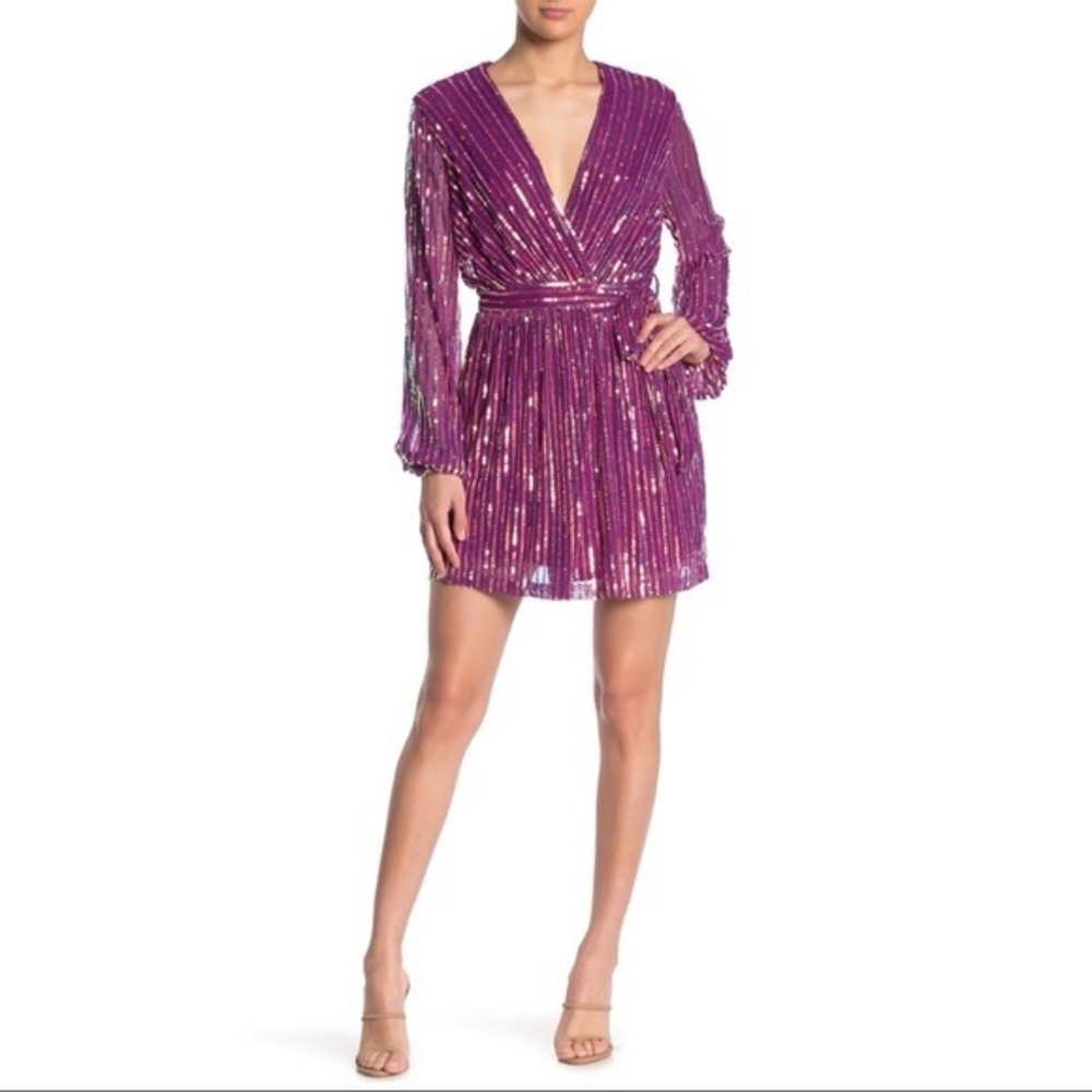 Sequined Wrap Dress